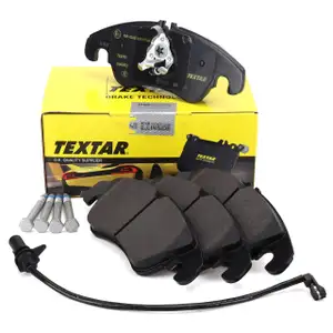 TEXTAR 2440903 Bremsbeläge + Warnsensor AUDI A4 B8 A5 8T 8F A6 C7 A7 4G Q5 8RB vorne