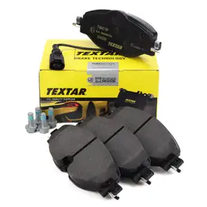 TEXTAR 2568301 Bremsbeläge + Wako VW Golf 7 8 Passat B8 AUDI A3 8V 8Y Q2 Q3 TT vorne