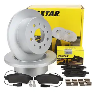 TEXTAR Bremsscheiben + Beläge + Sensor PSA Jumper 2 Boxer FIAT Ducato 250 Movano C hinten