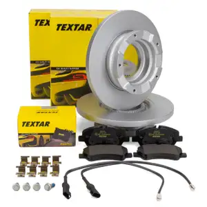 TEXTAR Bremsscheiben + Bremsbeläge + Sensor FORD Tourneo / Transit Custom V362 hinten