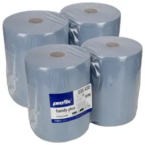 4x Putzrolle Putztücher Putzpapier Papierrolle BLAU 2-LAGIG 36x38cm 4000 Blatt