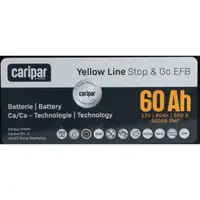 CARIPAR YELLOW LINE Start Stop EFB Autobatterie Starterbatterie 12V 60Ah 580A/EN