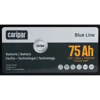 CARIPAR BLUE LINE ASIA PKW KFZ Autobatterie Starterbatterie 12V 75Ah 740A/EN B9