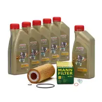 6L CASTROL EDGE 5W30 M LL-04 Motoröl + MANN Ölfilter für BMW E87 E46 E90 E91 E60 X3 M47