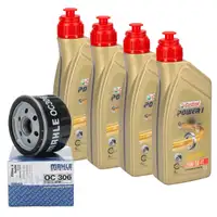 4L CASTROL POWER 1 15W-50 4T 4-TAKT Motorrad Motoröl + MAHLE Ölfilter OC306