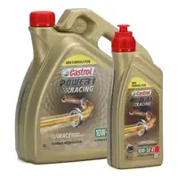 5L 5 Liter CASTROL Motoröl Öl POWER 1 RACING 4T 4-TAKT 10W50 JASO MA-2 API SN