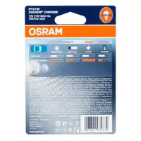 2x OSRAM Kugellampe Blinkerlampe PY21W DIADEM CHROME 12V 21W BAU15s 7507DC-02B