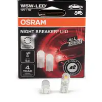 2x OSRAM NIGHT BREAKER LED Gen2 Glassockelbirne W5W 5700K mit Straßenzulassung