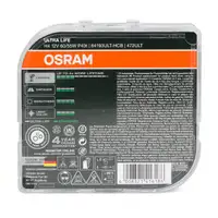 2x OSRAM Halogenlampe Glühlampen H4 ULTRA LIFE 12V 60 / 55W P43t 64193ULT-HCB