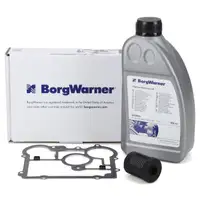 BORGWARNER Ölfilter für Haldexkupplung + 850ml BORGWARNER Getriebeöl OPEL Insignia A B