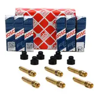 6x BOSCH 0437502047 Einspritzventil + Halter für MERCEDES 190 W201 W124 W126