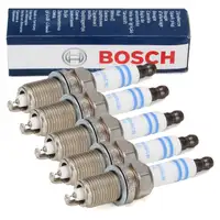 5x BOSCH 0242240654 FR6LI332S Zündkerze VW Golf 4 Bora Jetta 3 Passat B5 V5 VR5