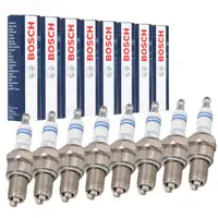 8x BOSCH WR7DC+ 0242235663 Zündkerze PORSCHE 928 4.7 S 5.0 S / GT 5.4 GTS