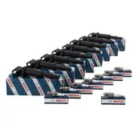 8x BOSCH Zündspule + 8x BOSCH Zündkerze BMW 5er E60 E61 6er E63 E64 7er E65-67 X5 E53 N62