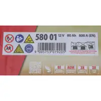 BANNER 58001 110AGMOE Running Bull AGM Autobatterie Batterie 12V 80Ah 800A