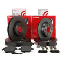 BREMBO Bremsscheiben + Beläge + Wako AUDI A3 8P SKODA Octavia 3 VW Golf 5 vorne + hinten