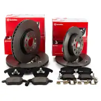 BREMBO Bremsscheiben + Beläge + Wako vorne + hinten AUDI A3 8P VW Caddy 3 Golf 5