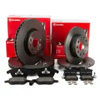 BREMBO Bremsscheiben + Beläge + Wako AUDI A3 8P VW Caddy 3 Golf 5 vorne + hinten