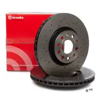 BREMBO XTRA Bremsscheiben Satz AUDI A1 A3 Q2 Q3 SEAT SKODA VW Golf 5 6 7 vorne