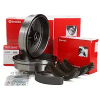 BREMBO Bremstrommeln + Bremsbacken VW Käfer 1200 1.2 1300 1.3 34/37/40/44 PS vorne