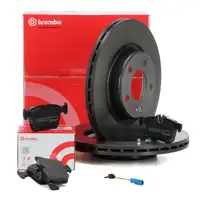 BREMBO Bremsscheiben BELÜFTET + Beläge + Wako MERCEDES C-Klasse W205 S205 C205 A205 hinten