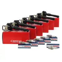 6x BREMI Zündspule + BOSCH Zündkerze BMW 3er E36 328i 5er E39 528i Z3 2.8i M52