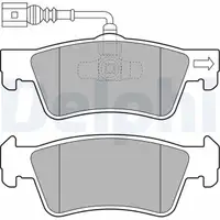 DELPHI LP2087 Bremsbeläge + Warnkontaktsensor VW California Multivan Transporter T5 hinten