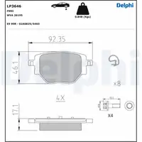 DELPHI Bremsscheiben + Beläge CITROEN C4 X OPEL Corsa F PEUGEOT 2008 II 208 II hinten