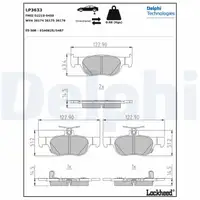 DELPHI LP3633 Bremsbeläge Bremsklötze MAZDA 3 (BP) CX-30 (DM) MX-30 (DR) hinten