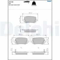 DELPHI LP3740 Bremsbeläge HYUNDAI Tucson (NX4) KIA Sportage 5 (NQ5) hinten 58302N7A60