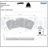 DELPHI LP3710 Bremsbeläge Bremsklötze für VOLVO S60 II V60 I 2.0 Polestar 3.0 T AWD vorne