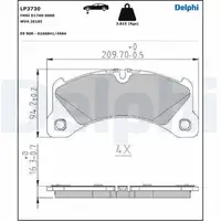 DELPHI LP3730 Bremsbeläge PORSCHE Macan (95B) 2.0 3.0 S Panamera (971) 2.9 4.0 vorne