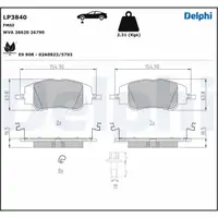 DELPHI LP3840 Bremsbeläge CITROEN C4 III DS 3 PEUGEOT 2008 II 208 II vorne 1681371180