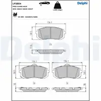 DELPHI LP3854 Bremsbeläge HYUNDAI Elantra 7 1.6 KIA Niro 2 1.6 GDi Hybrid vorne 58101AAA00