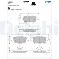 DELPHI LP3858 Bremsbeläge FIAT 500L (351_, 352_) 1.4 / LPG 1.6 D Multijet vorne 77366915
