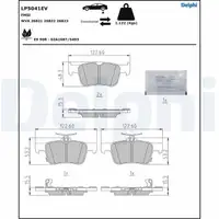 DELPHI LP5041EV Bremsbeläge Bremsklötze Bremsbelagsatz HONDA e (ZC7_) hinten 43022TYFE01