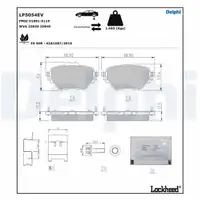 DELPHI LP5054EV Bremsbeläge PSA e-Berlingo 4-C4 Astra-e Corsa-e Mokka-e e-208 e-308 hinten