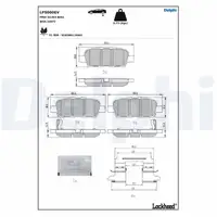 DELPHI LP5000EV Bremsbeläge NISSAN Evalia e-NV Leaf (ZE0) (ZE1) NV200 e-NV hinten