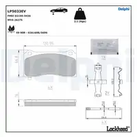 DELPHI LP5033EV Bremsbeläge Bremsklötze Bremsbelagsatz TESLA Model 3 (5YJ3) Y (5YJY) vorne