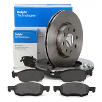 DELPHI Bremsscheiben + Bremsbeläge OPEL Corsa E 14 Zoll vorne