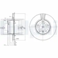 DELPHI Bremsscheiben + Bremsbeläge + Sensor BMW 5er E39 520-535i 520-530d vorne