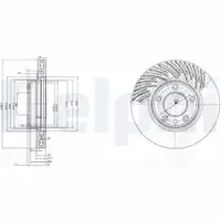 DELPHI BG9773+BG9949 Bremsscheiben Satz PORSCHE Cayenne (9PA) VW Touareg (7L 7P) vorne