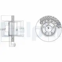 DELPHI BG9773+BG9949 Bremsscheiben Satz PORSCHE Cayenne (9PA) VW Touareg (7L 7P) vorne