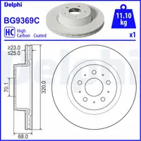 DELPHI BG9369C Bremsscheiben Satz TESLA Model 3 (5YJ3) vorne 1044611-00-D