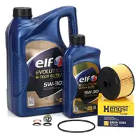 6L elf Evolution R-TECH ELITE 5W-30 + HENGST Ölfilter für RENAULT DACIA 0.9-1.3 TCe