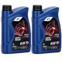 2L 2 Liter ELF Motoröl ÖL 4T 4-TAKT MOTO 4 TECH 10W-50 10W50 JASO MA2