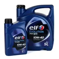 6L 6 Liter elf Evolution 700 STI 10W-40 Motoröl für VW 501.01/505.00 MB 229.1