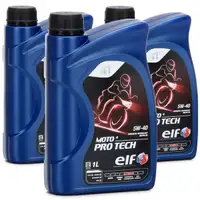 3L 3 Liter ELF Motoröl ÖL 4T 4-TAKT MOTO 4 PRO TECH 5W-40 5W40 JASO MA2 API SL