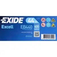 EXIDE EB440 EXCELL Autobatterie Batterie Starterbatterie 12V 44Ah EN400A