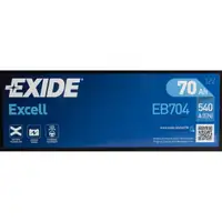 EXIDE EB704 EXCELL Autobatterie Batterie Starterbatterie 12V 70Ah EN540A